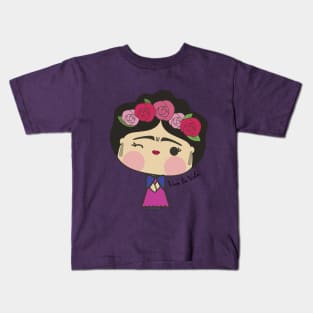 Frida Kahlo Viva La vida from Amigo Bilingue Kids T-Shirt